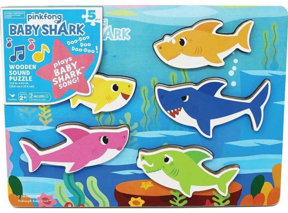 Ξύλινο Παιδικό Puzzle Σφηνώματα Pinkfong Baby Shark 6054918 Multi Spin Master