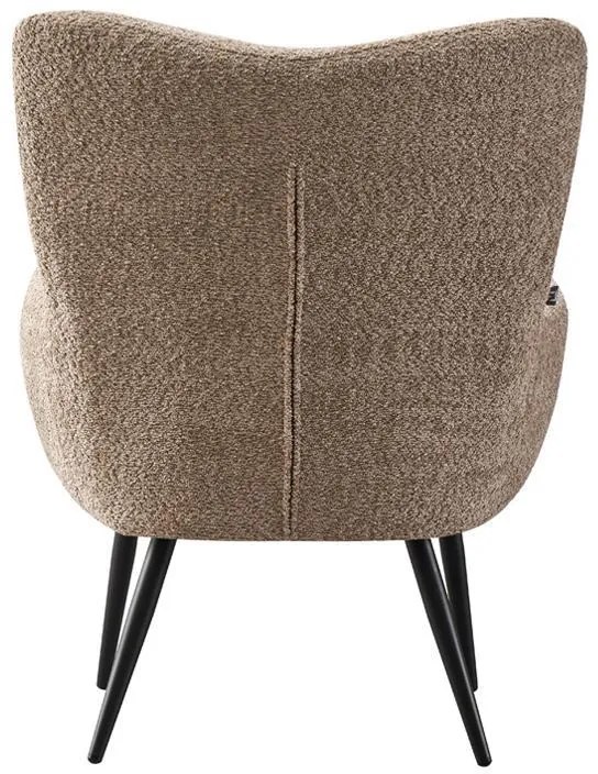 Πολυθρόνα C-06 Fylliana με Μεταλλικά Πόδια και Μπέζ Ύφασμα 80x75x97 εκ. 80x75x97 εκ.