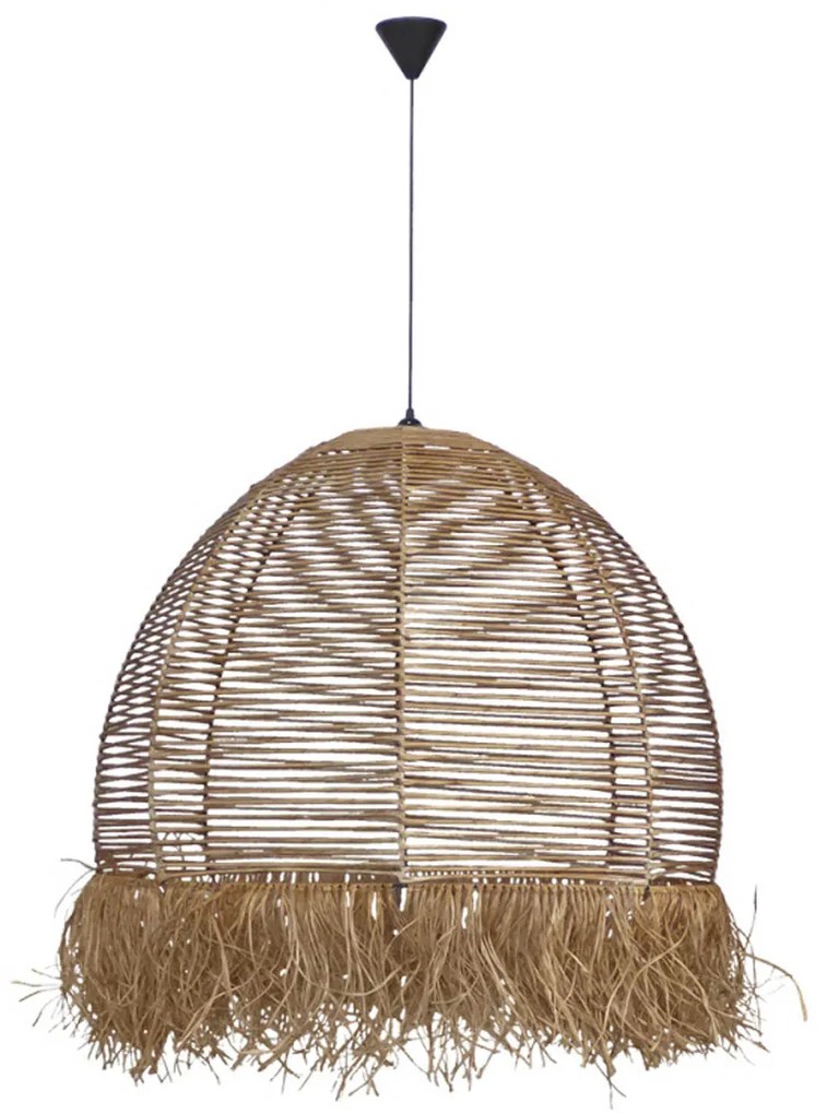 Φωτιστικό Οροφής Μονόφωτο Heronia Mackrame 31-1298 Bamboo