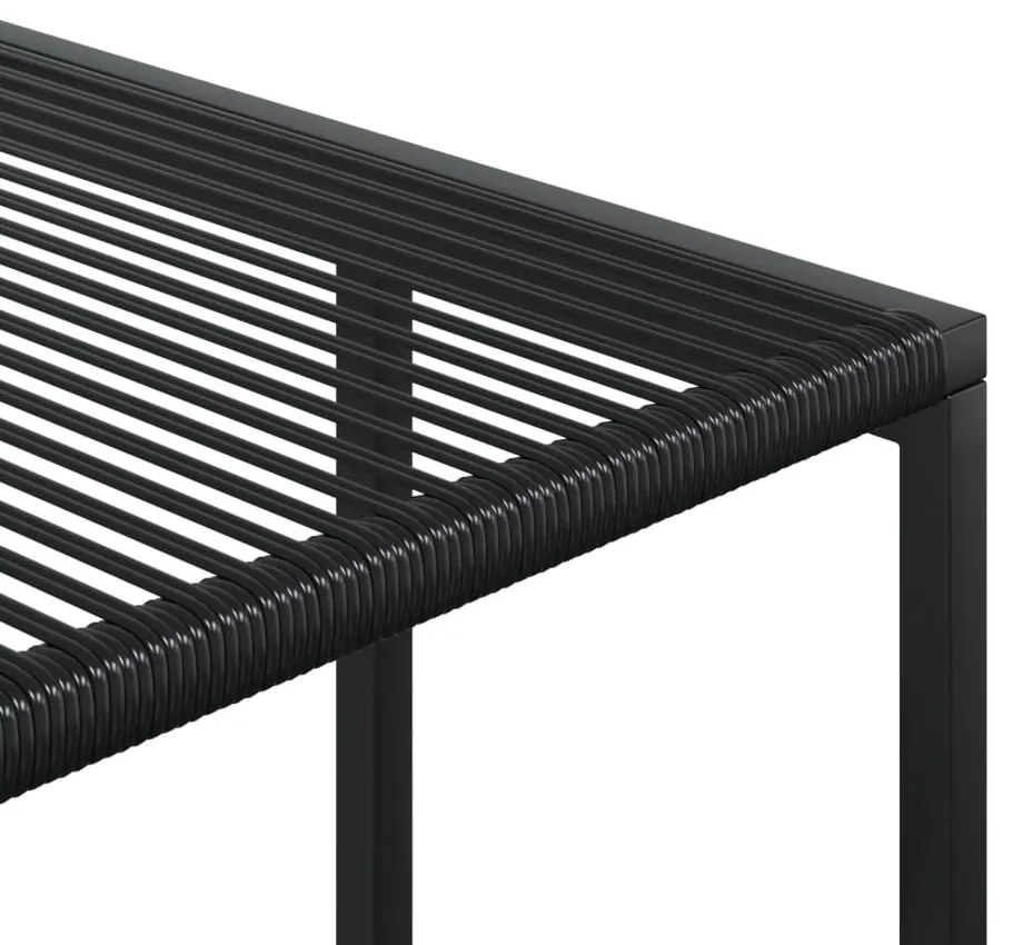 vidaXL Σετ Τραπεζαρίας Κήπου 11 Τεμαχίων Μαύρο Συνθετικό Ρατάν