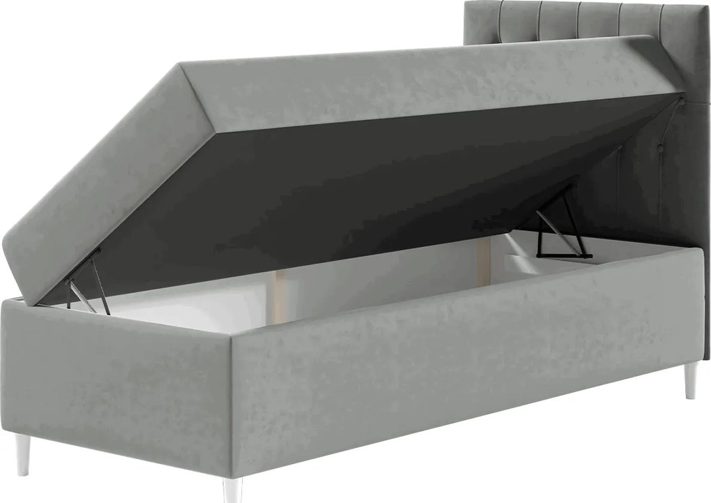 Επενδυμένο κρεβάτι Junior Filip I-Mauro-Μήκος: 100 εκ.-Deksia