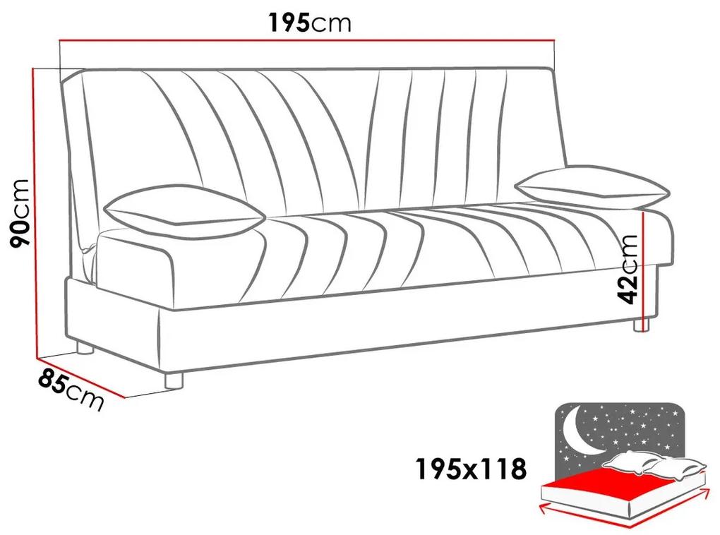 Καναπές κρεβάτι Columbus 148, Αριθμός θέσεων: 3, Αποθηκευτικός χώρος, Beige, 90x195x85cm, 52 kg, Πόδια: Πλαστική ύλη, Έπιπλα ήδη συναρμολογημένα