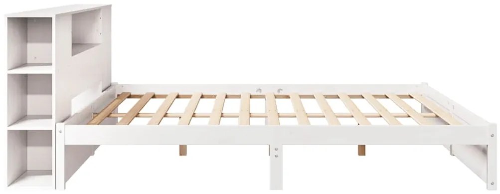 vidaXL Κρεβάτι Βιβλιοθήκη Χωρίς Στρώμα 180x200 εκ Μασίφ Ξύλο Πεύκου