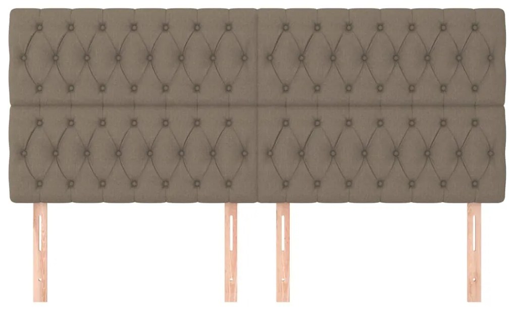 vidaXL Κεφαλάρι Κρεβατιού Μπεζ 200x7x118/128 εκ. Ύφασμα