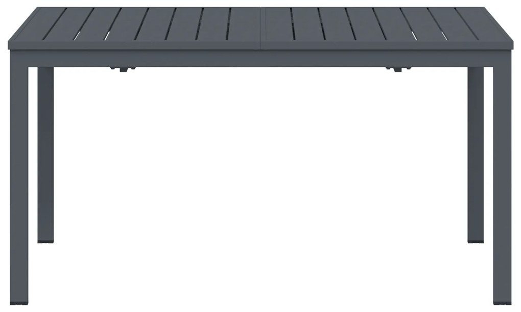 vidaXL Τραπέζι Κήπου Σκούρο Γκρι 180 x 80 x 76 εκ Αλουμίνιο
