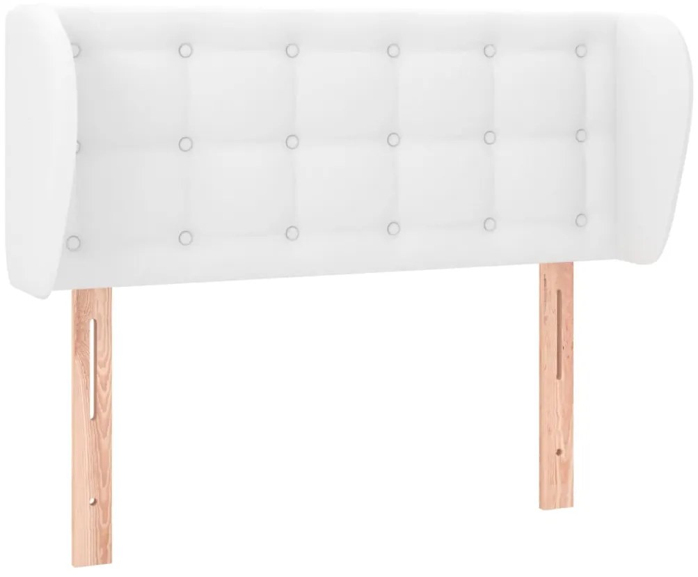 vidaXL Κεφαλάρι με Πτερύγια Λευκό 83 x 23 x 78/88 εκ. Συνθετικό δέρμα