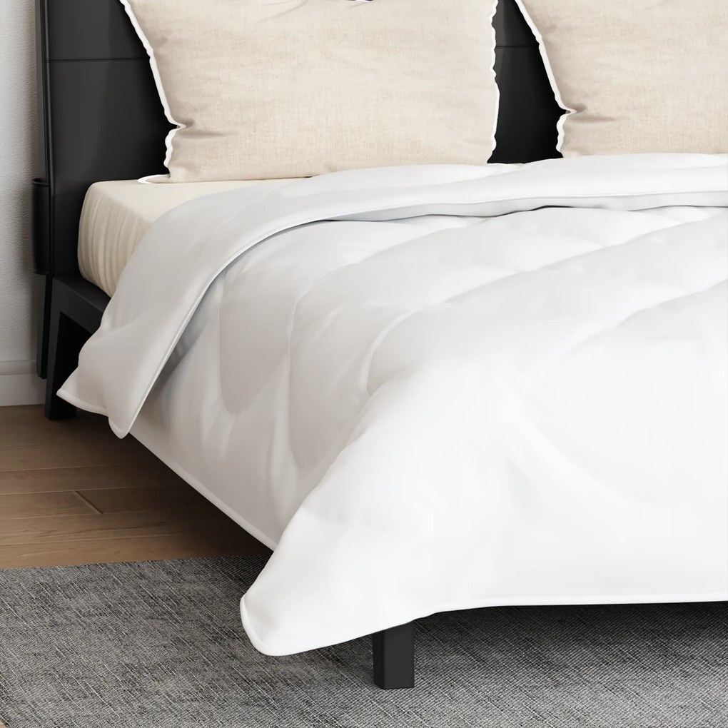 vidaXL Πάπλωμα με μαξιλάρι 3 pcs Λευκό 240 x 220 cm Μικροΐνες