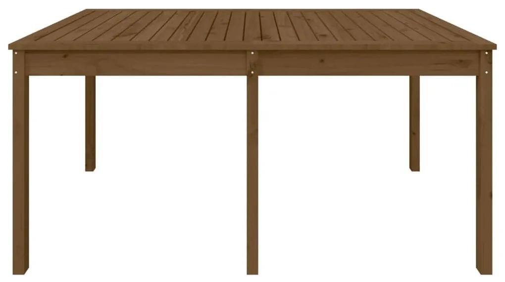 Τραπέζι Κήπου Καφέ Μελί 159,5x82,5x76 εκ. από Μασίφ Ξύλο Πεύκου - Καφέ