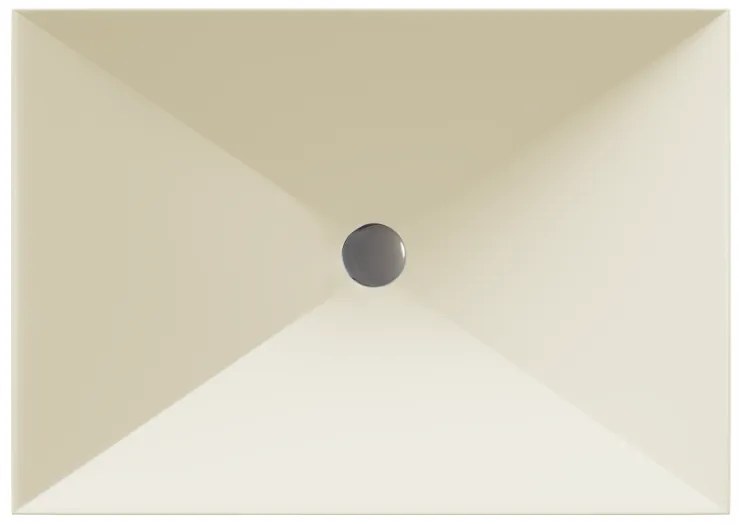 Sanitec Prisma 280 Νιπτήρας Συνθετικός Επικαθήμενος 50x40,5x10,5cm Ocra