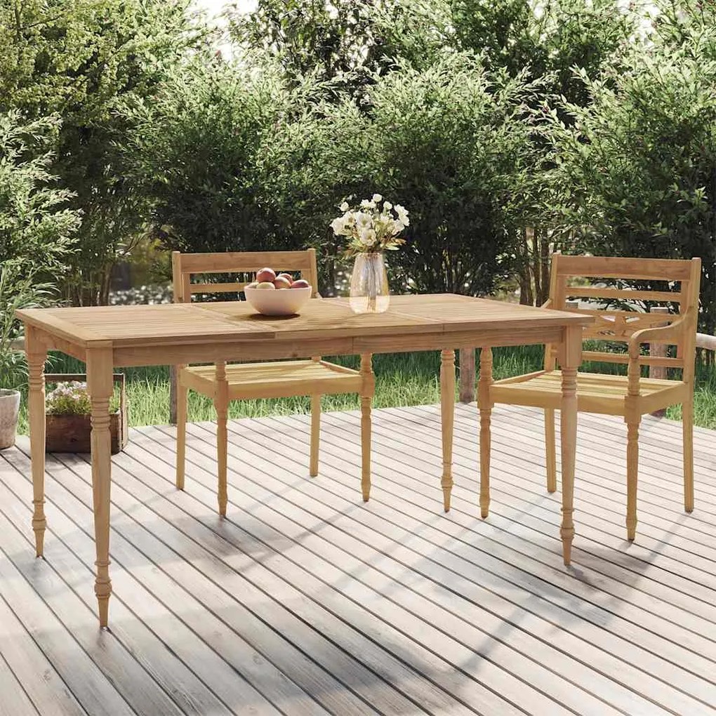 vidaXL Τραπέζι Batavia 85 x 85 x 75 εκ. από Μασίφ Ξύλο Teak
