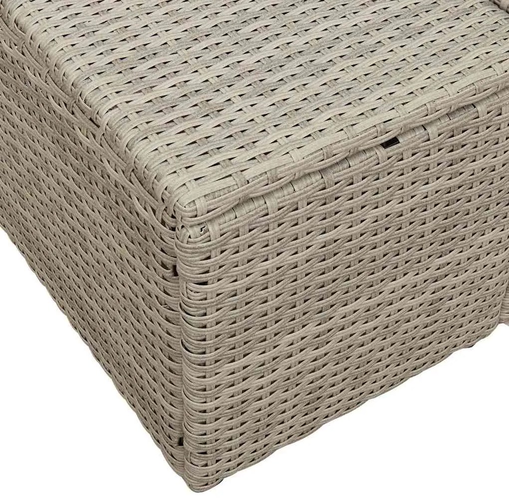 vidaXL Καναπές Κήπου με μαξιλάρι Γκρι 123 x 62 x 69εκ συνθετικό ρατάν