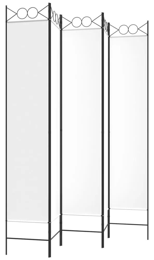 vidaXL Διαχωριστικό Δωματίου με 5 Πάνελ Λευκό 200x220 εκ. από Ύφασμα