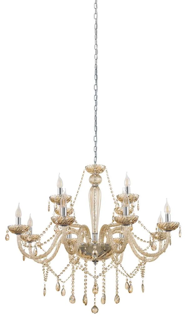Φωτιστικό Οροφής Basilano 39094 Cognac Eglo Metal, Glass