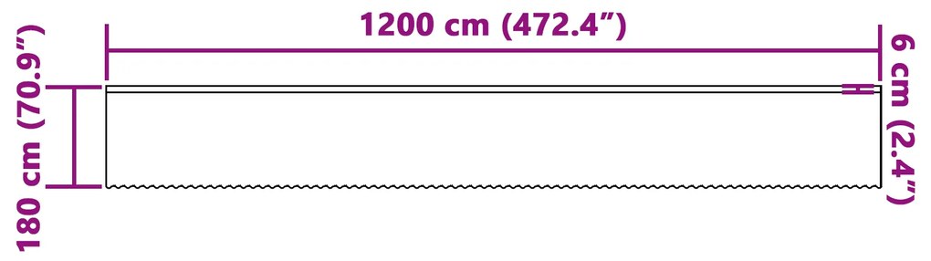 vidaXL Κουρτίνες με κουρτίνες Floral Λευκό 1200 x 180 εκ. Πολυεστέρας