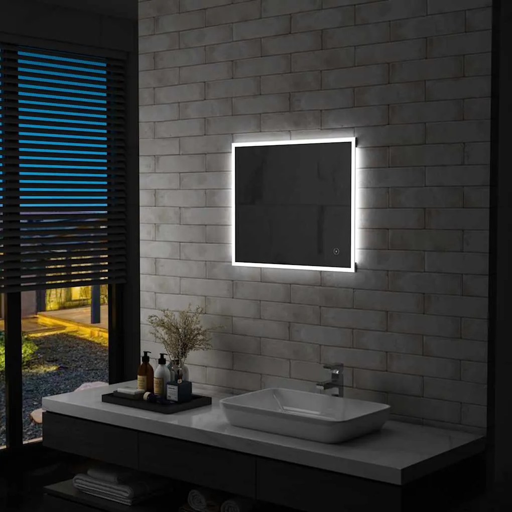 vidaXL Καθρέφτης Μπάνιου LED με Αισθητήρα Αφής 60 x 50 εκ.