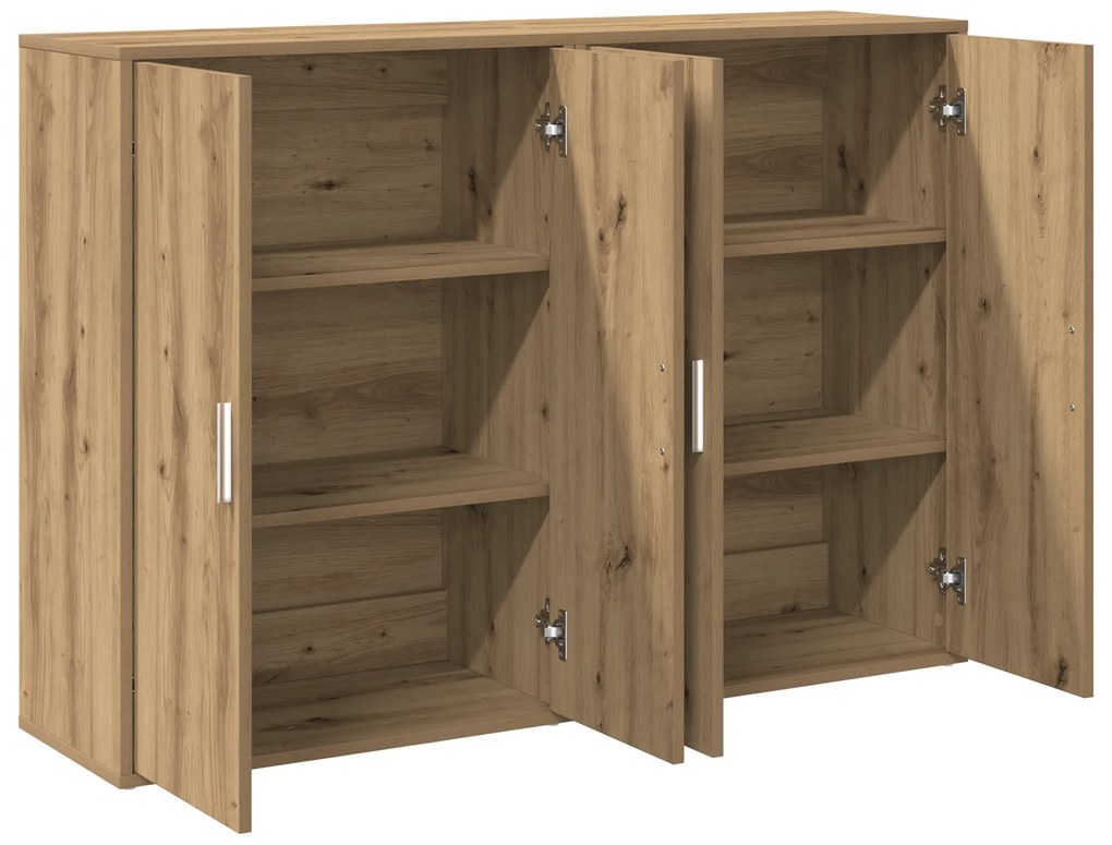 vidaXL Μπουφέ 2 τεμάχια Δρυς 60x31x84 εκ. Επεξεργασμένο Ξύλο