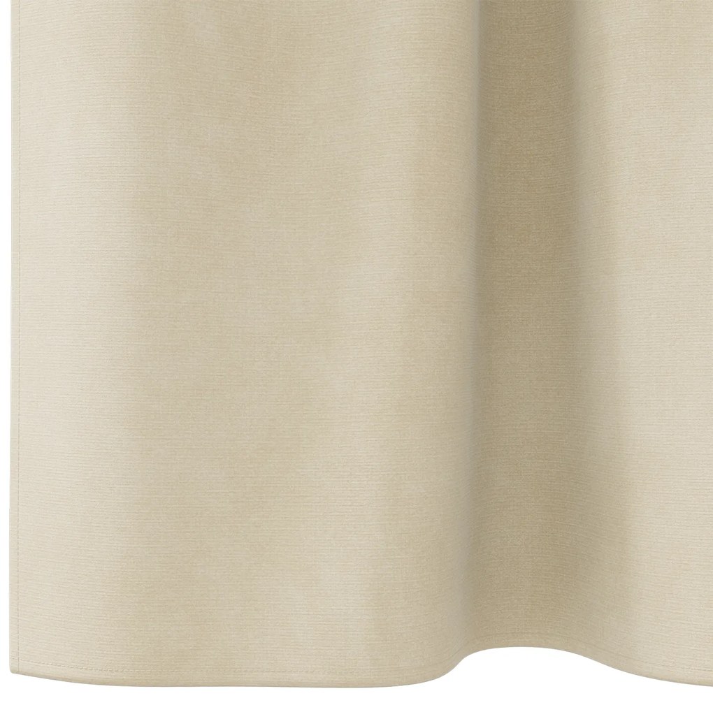 vidaXL Curtains blackout  με κρεμαστούς βρόχους 2 τεμάχια Κρεμ Βελούδο