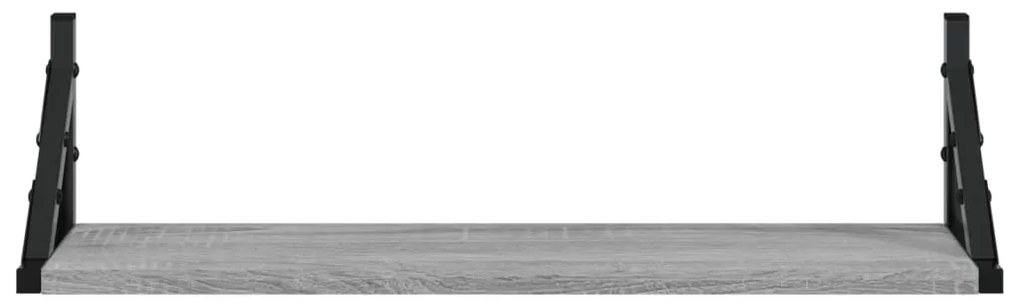 vidaXL Ράφια Τοίχου 2 τεμ. Γκρι Sonoma 60 x 15 x 15,5 εκ.