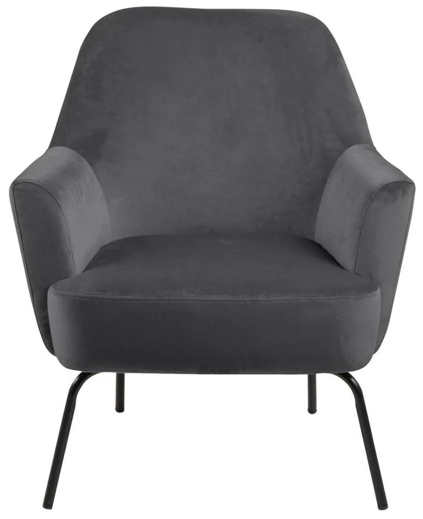 Πολυθρόνα Oakland 525, Γκρι, 83x75x75cm, Ταπισερί, Πόδια: Μεταλλικά