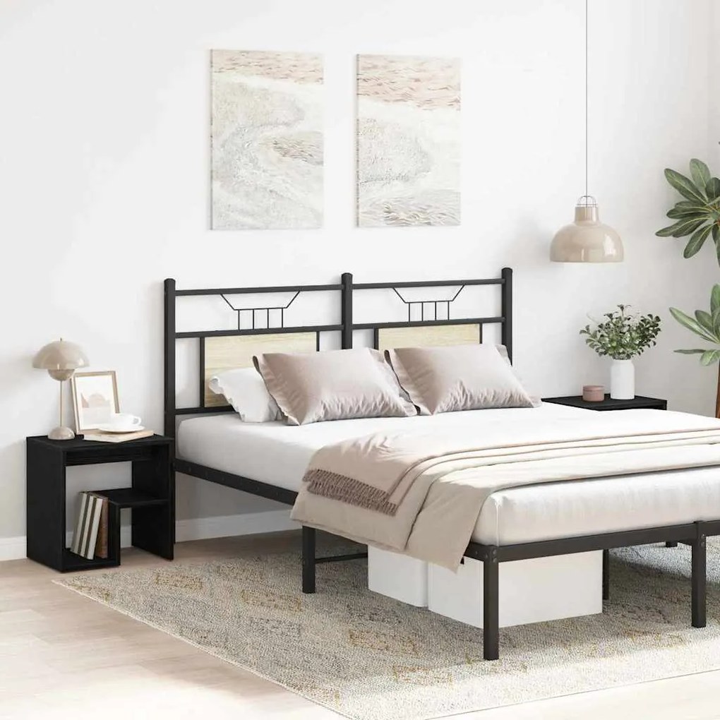 vidaXL Κομοδίνο 2 pcs Μαύρη δρυς 40 x 30 x 40 εκ Επεξεργασμένο ξύλο