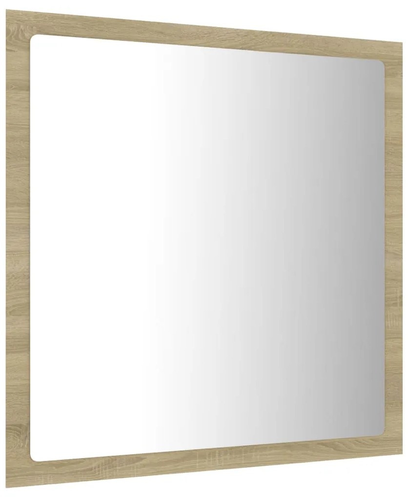 vidaXL Καθρέφτης Μπάνιου με LED Sonoma Δρυς 40x8,5x37 εκ. Ακρυλικός