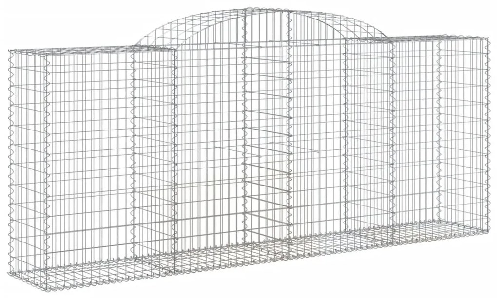 vidaXL Συρματοκιβώτια Τοξωτά 12 τεμ. 300x50x120/140 εκ. Γαλβαν. Ατσάλι