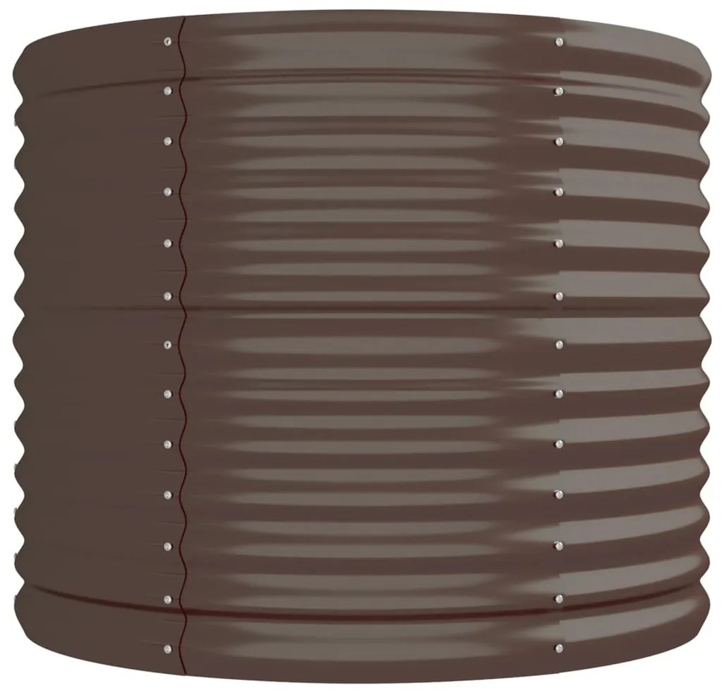 vidaXL Ζαρντινιέρα Καφέ 296x80x68 εκ. Γαλβανισμένος χάλυβας