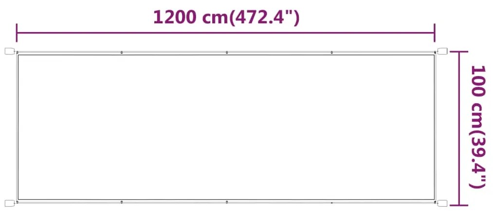 Τέντα Κάθετη Ανοιχτό Πράσινο 100 x 1200 εκ. από Ύφασμα Oxford - Πράσινο