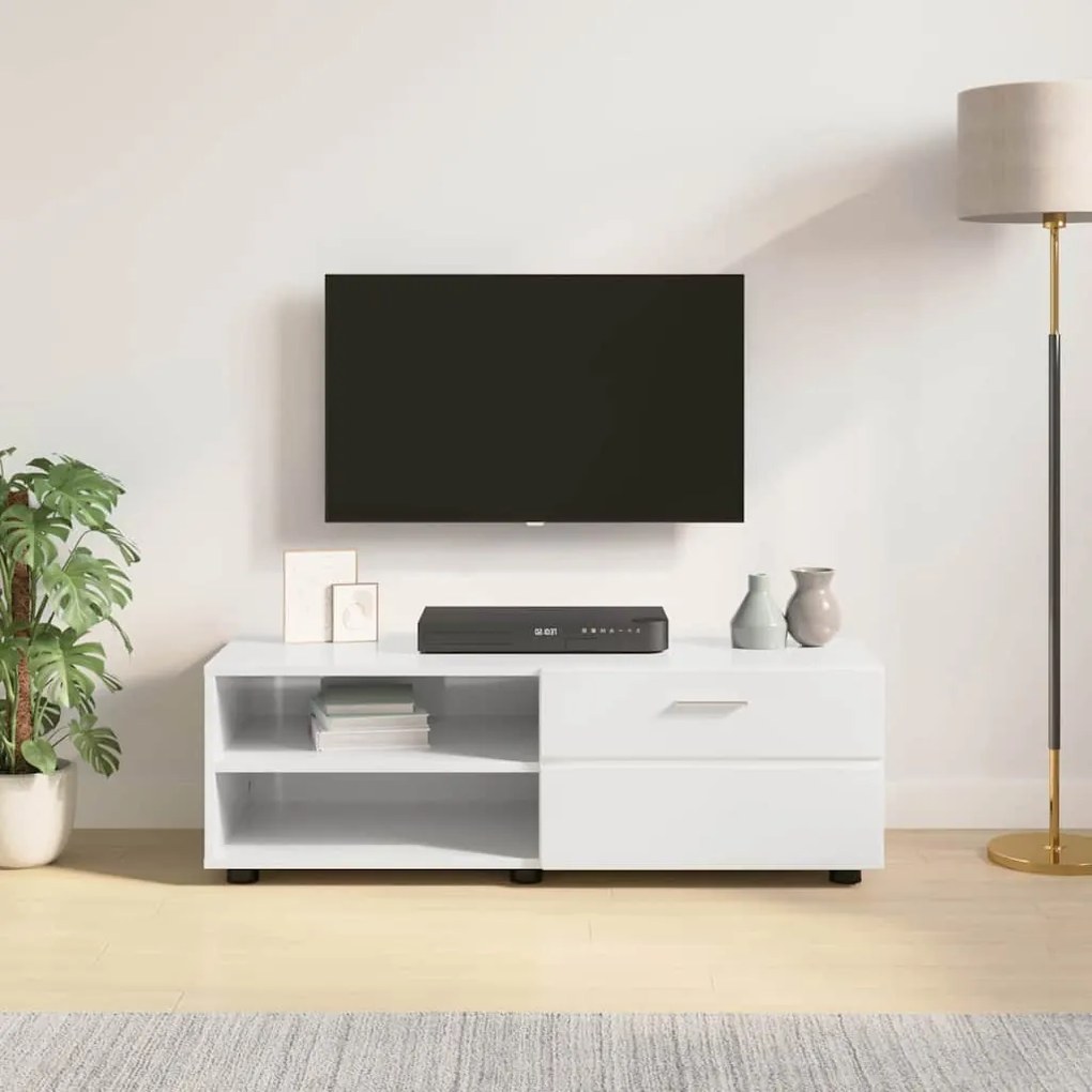vidaXL Ντουλάπι TV με συρτάρι Γκρι σκυροδέματος 100.5 x 39 x 30 εκ
