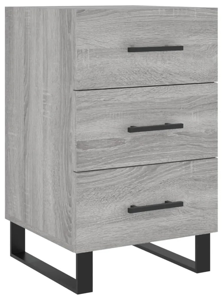 vidaXL Κομοδίνο Γκρι Sonoma 40 x 40 x 66 εκ. από Επεξεργασμένο Ξύλο