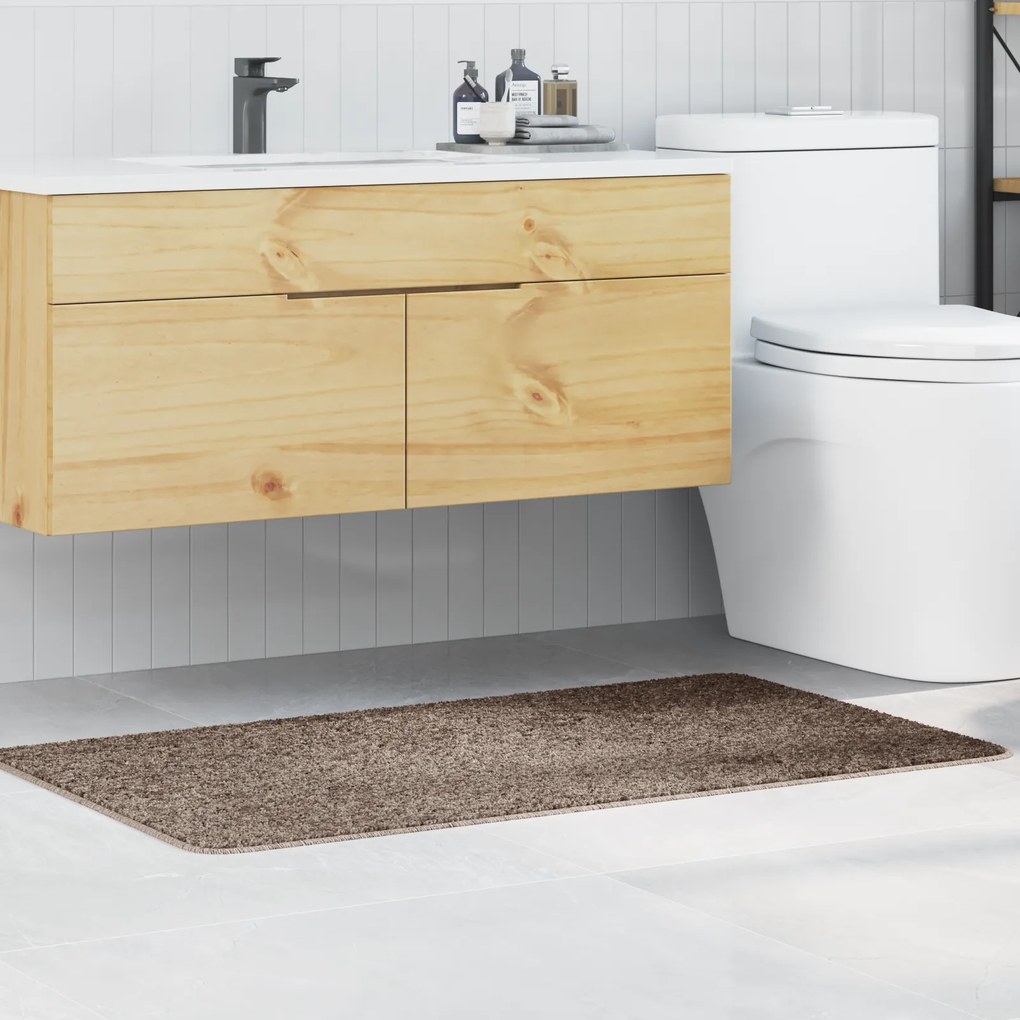 vidaXL Πάτος μπάνιου Ορθογώνιος Καφέ 70x120 εκ. Πολυπροπυλένιο Αντιολισθητικός