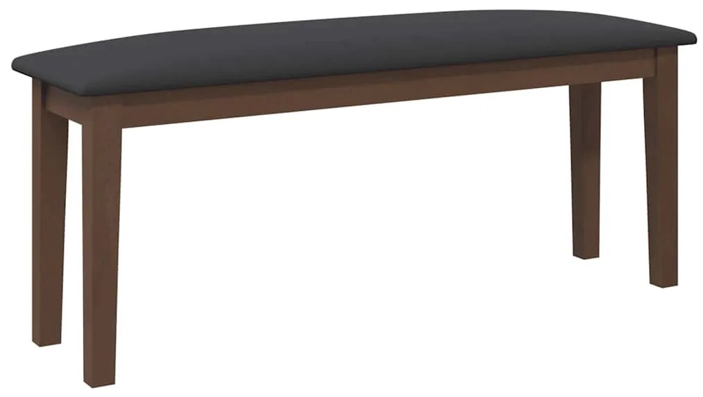 vidaXL Πάγκος 110 cm Καφέ μασίφ ξύλο καουτσούκ
