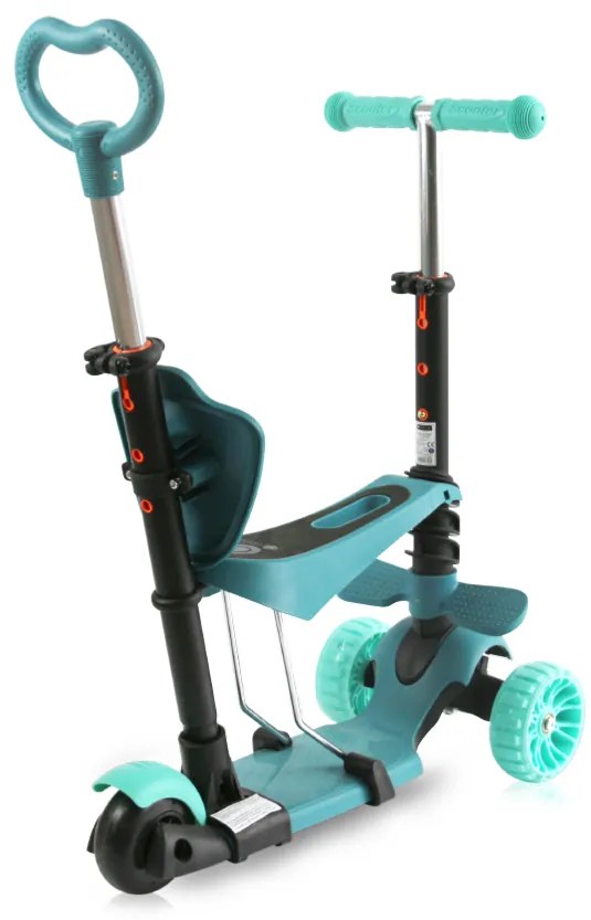 Παιδικό πατίνι Draxter Plus Scooter με κάθισμα και χειρολαβή γονέα Mint 10390140020 Lorelli