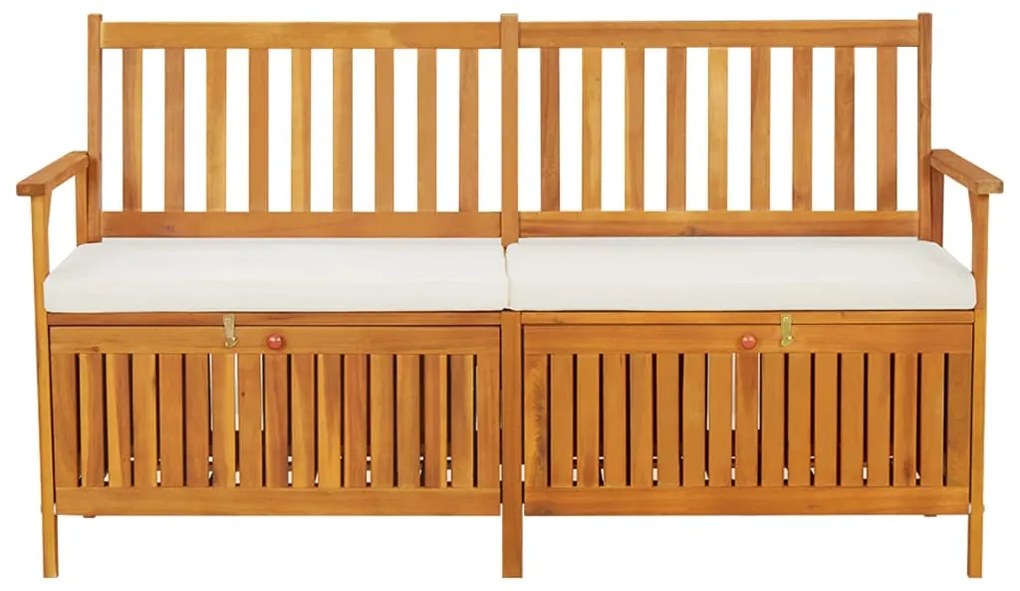 vidaXL Πάγκος Αποθήκευσης 148 εκ. από Μασίφ Ξύλο Ακακίας Με Μαξιλάρι