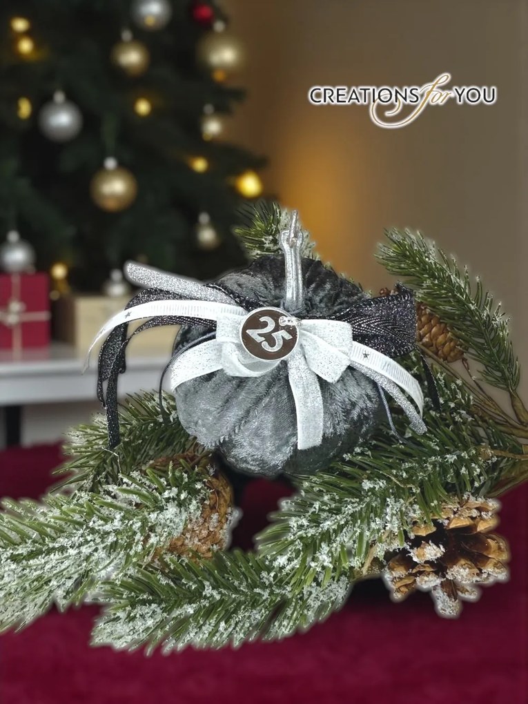 Κολοκύθα Γκρι Ανθρακί βελούδινη μεσαία - Χρυσό