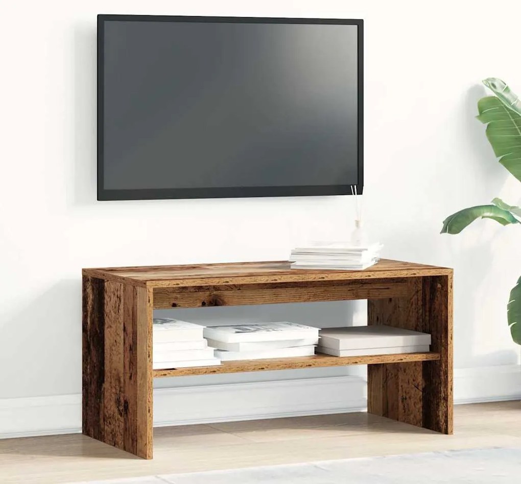 vidaXL Έπιπλο Τηλεόρασης Παλιό Ξύλο 80 x 40 x 40 εκ. από Μοριοσανίδα