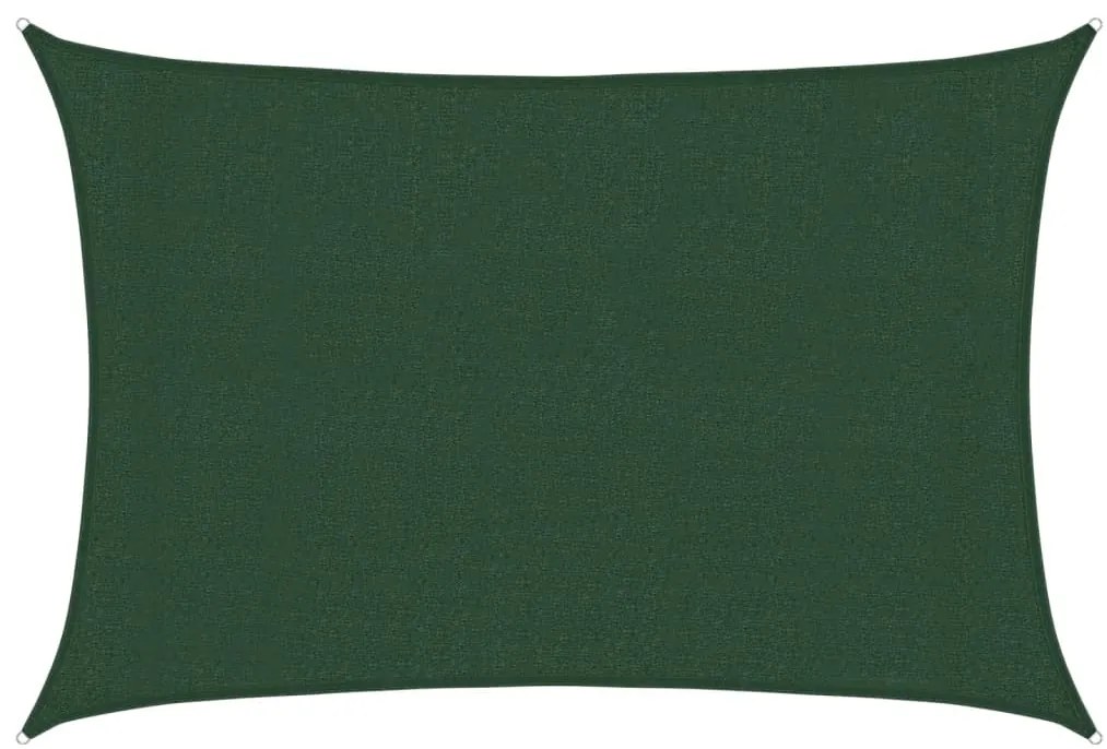 vidaXL Πανί Σκίασης Σκούρο Πράσινο 3 x 4 μ. από HDPE 160 γρ./μ²