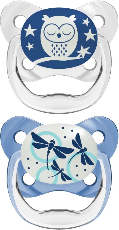 DR. BROWN'S Πιπίλα νυχτός PreVent αγόρι, επίπεδο 1, 0-6 μηνών (2 τεμ.) PV 12008