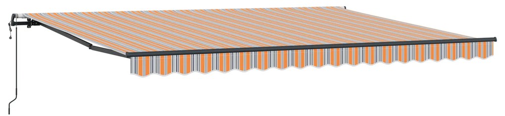 vidaXL Ανασυρόμενη Τέντα Πολύχρωμες Ριγέ 450x350 εκ.
