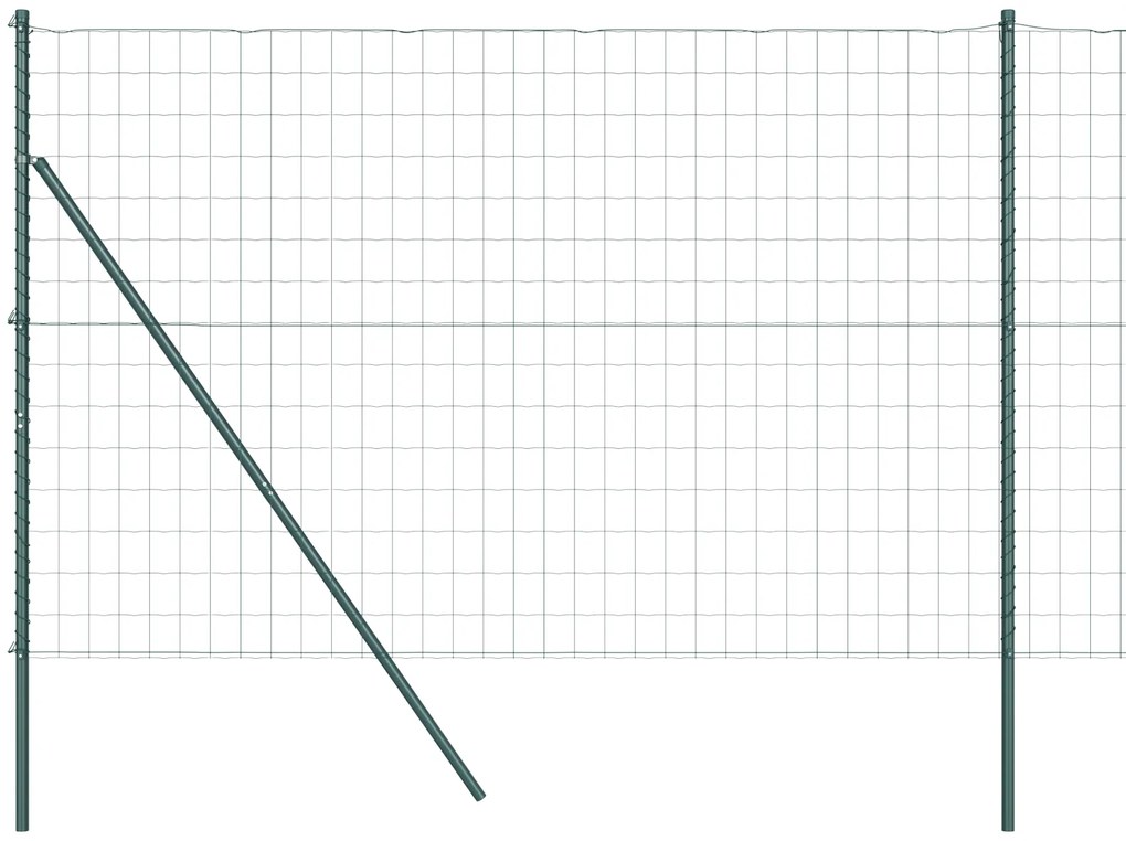 vidaXL Euro Fence με 7 Πόλους 1.5x10 μ Γαλβανισμένος Χάλυβας Πράσινος