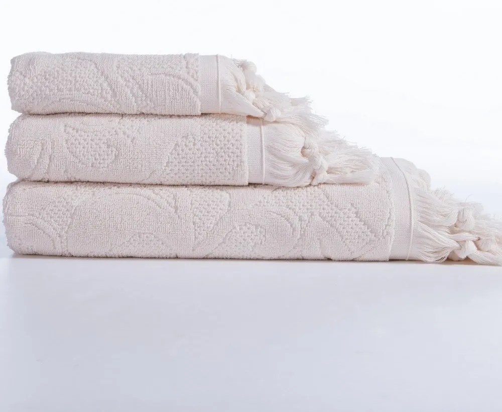 Πετσέτα Sangalia Ecru Nef-Nef Homeware Χεριών 30x50cm 100% Βαμβάκι