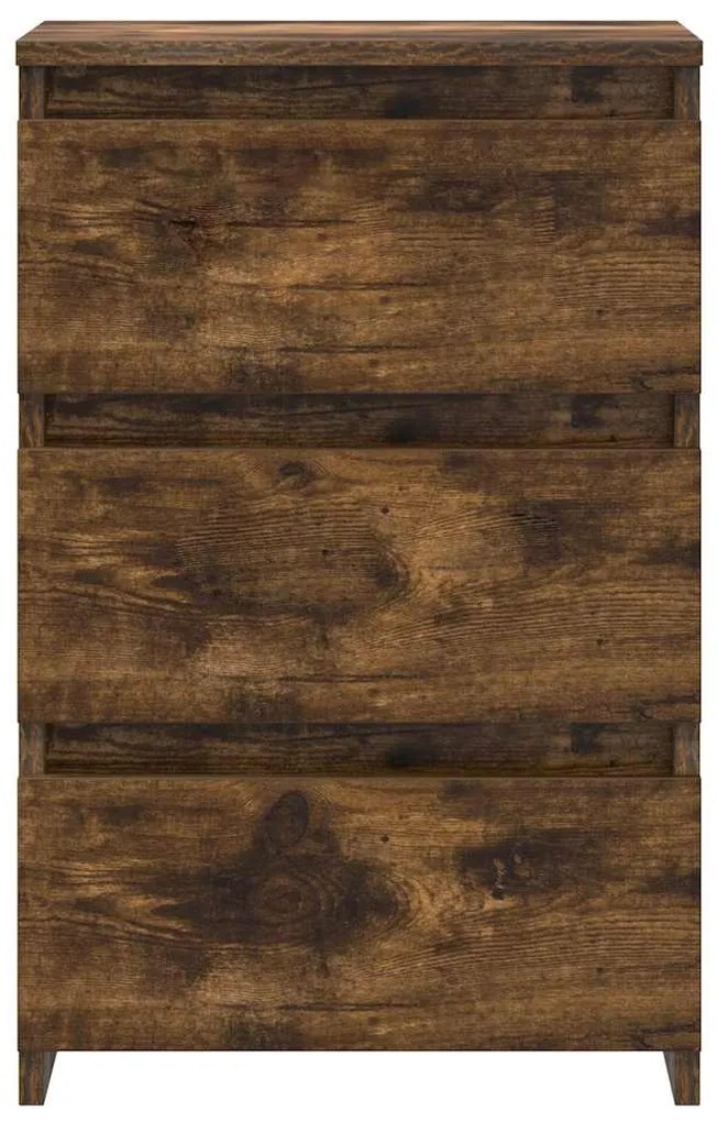 vidaXL Κομοδίνα 2 τεμ. Καπνιστή Δρυς 40x35x62,5 εκ. Επεξεργασμένο Ξύλο