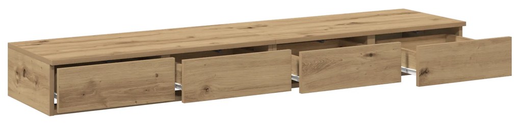 vidaXL Συρτάρια Κρεβατιού Καρυδιά 150x36,5x16,5 εκ Επεξεργασμένο Ξύλο