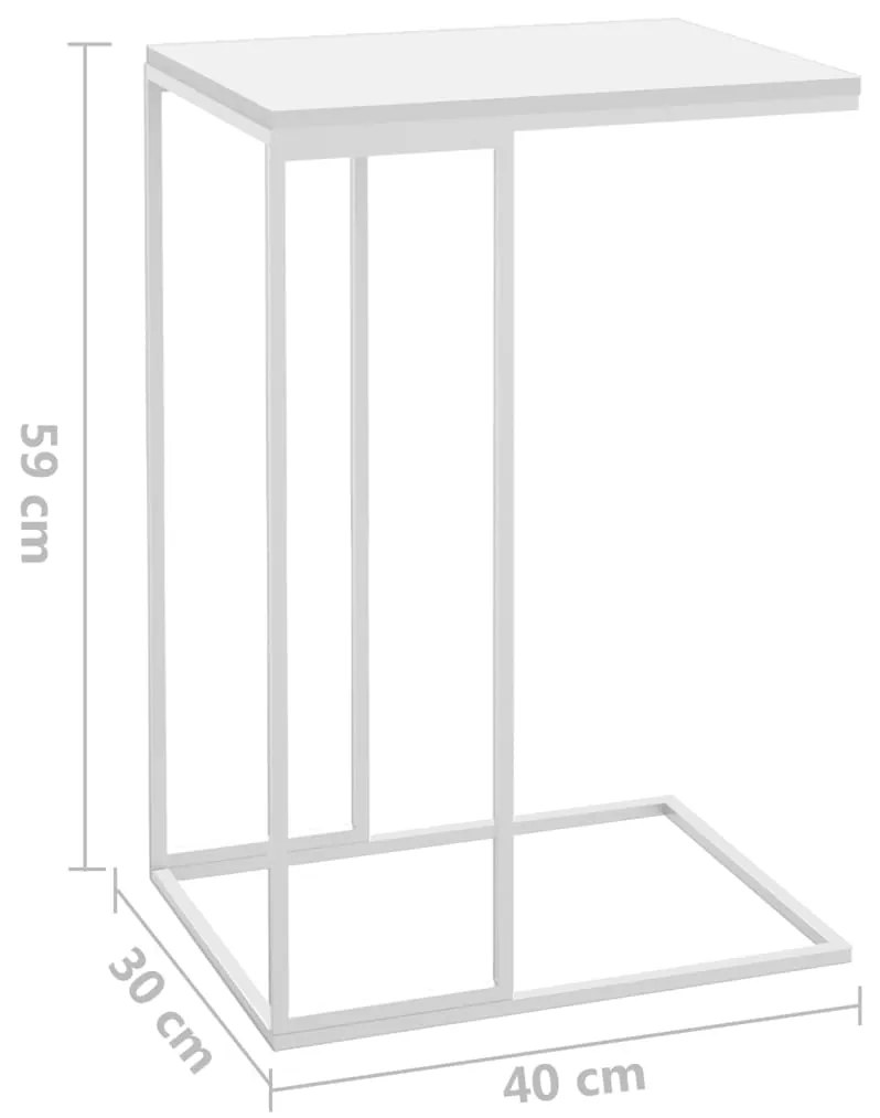 Τραπέζι Βοηθητικό Λευκό 40x30x59 εκ. από Επεξεργασμένο Ξύλο - Λευκό