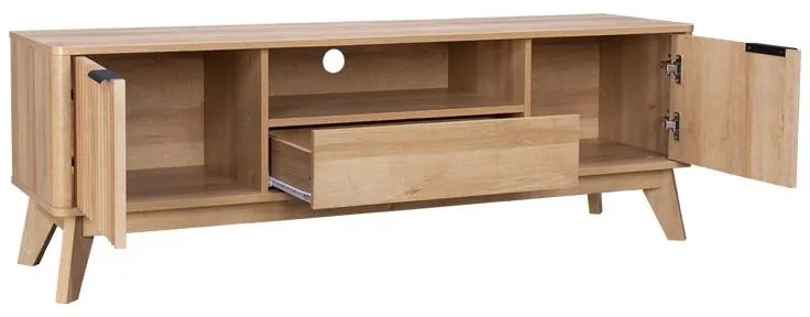 Έπιπλο τηλεόρασης Hamea mdf σε φυσική απόχρωση 145x39,5x49εκ 145x39.5x49 εκ.
