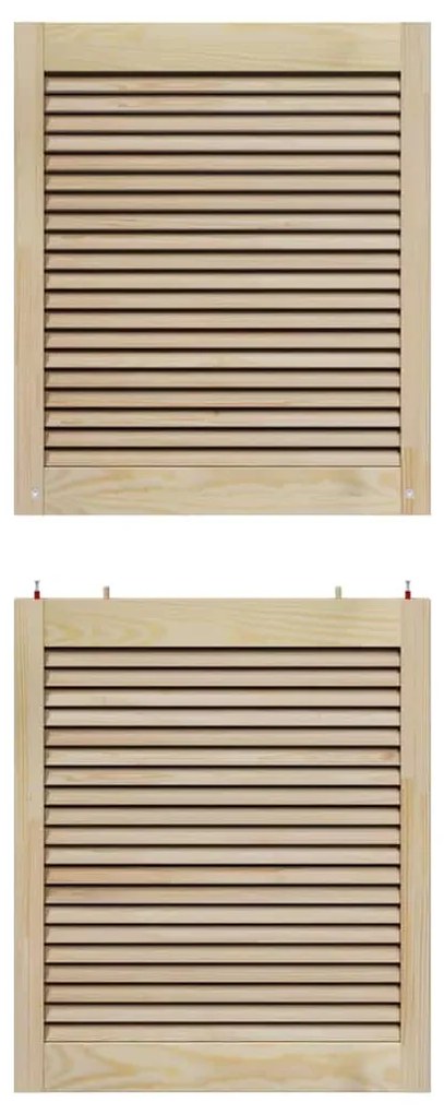 vidaXL Πόρτα Ντουλάπας Φυσικό 140.5 x 2 x 59.5 εκ Στερεά ξυλεία πεύκου