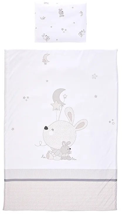 Σετ Σεντόνια Κούνιας 3τεμ. 70x140cm  Little Rubbits Grey  10420016601  Lorelli