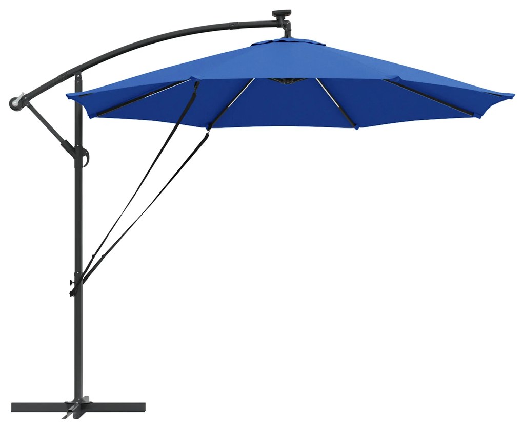 vidaXL Ομπρέλα Cantilever Banana Αζούρ μπλε 294 x 294 x 248 cm