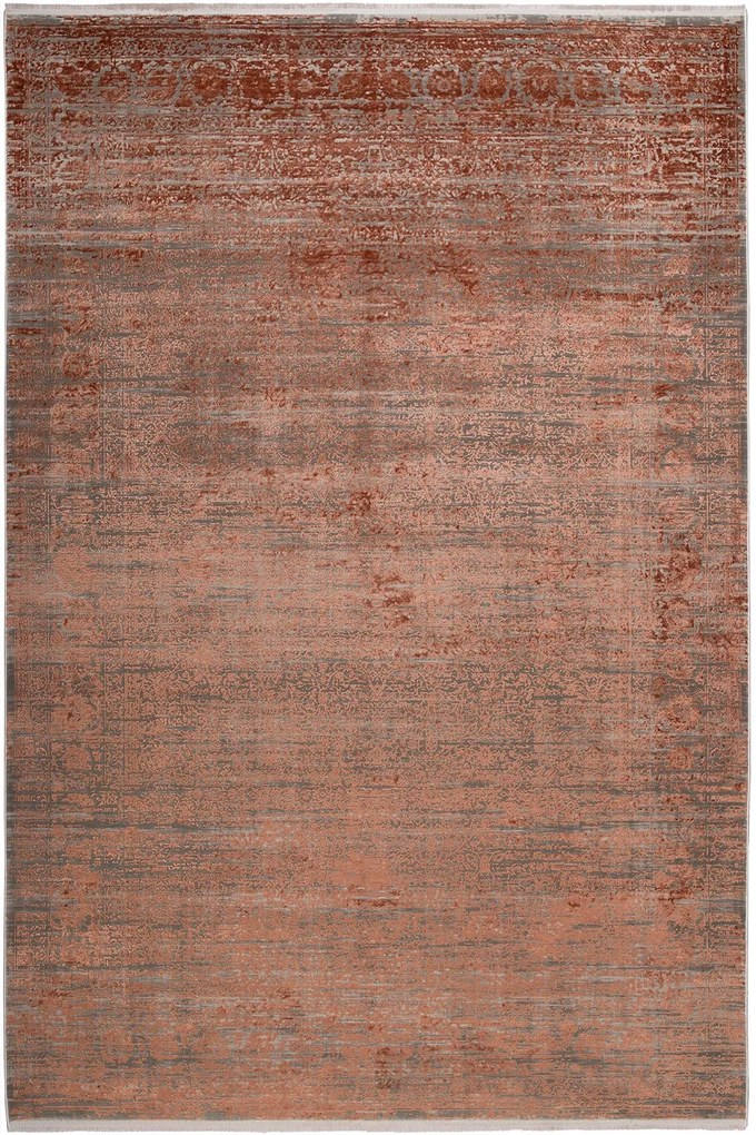 Χαλί Enigma 62848 20 Grey-Orange Βιοκαρπέτ 80X140cm