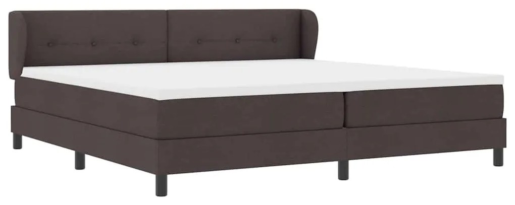 vidaXL Κρεβάτι box spring με στρώμα με στρώμα Σκούρο καφέ Σκούρο καφέ